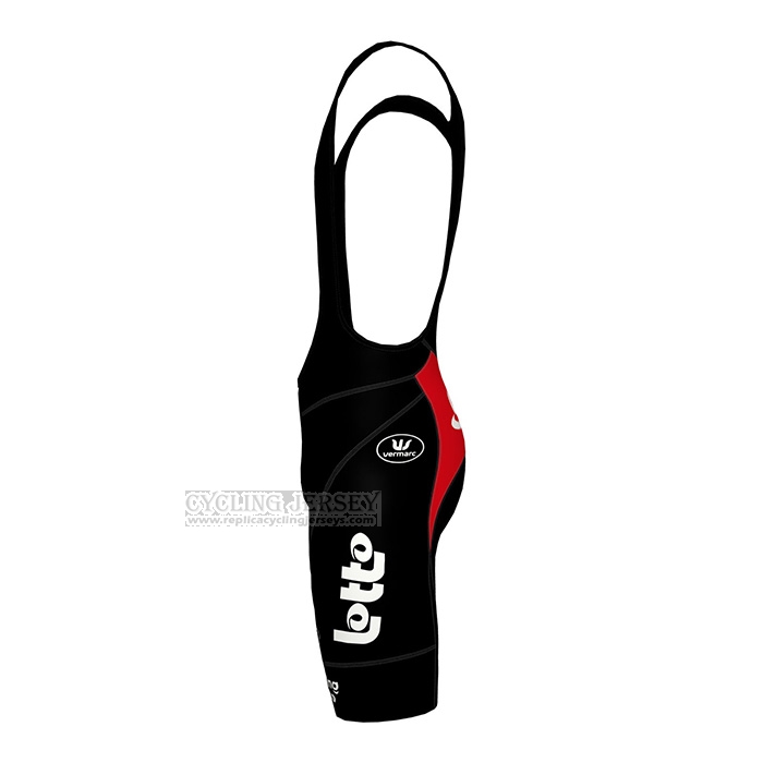 2022 Cycling Jersey Lotto Soudal Black Red Short Sleeve and Bib Short
